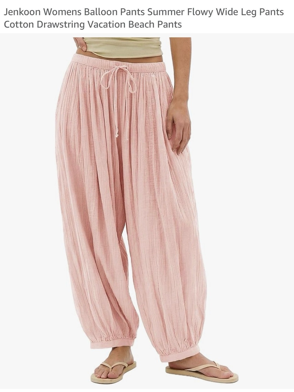 NWT SILKY LIKE Light Pink Relaxed Balloon Pants-S - Picture 10 of 16